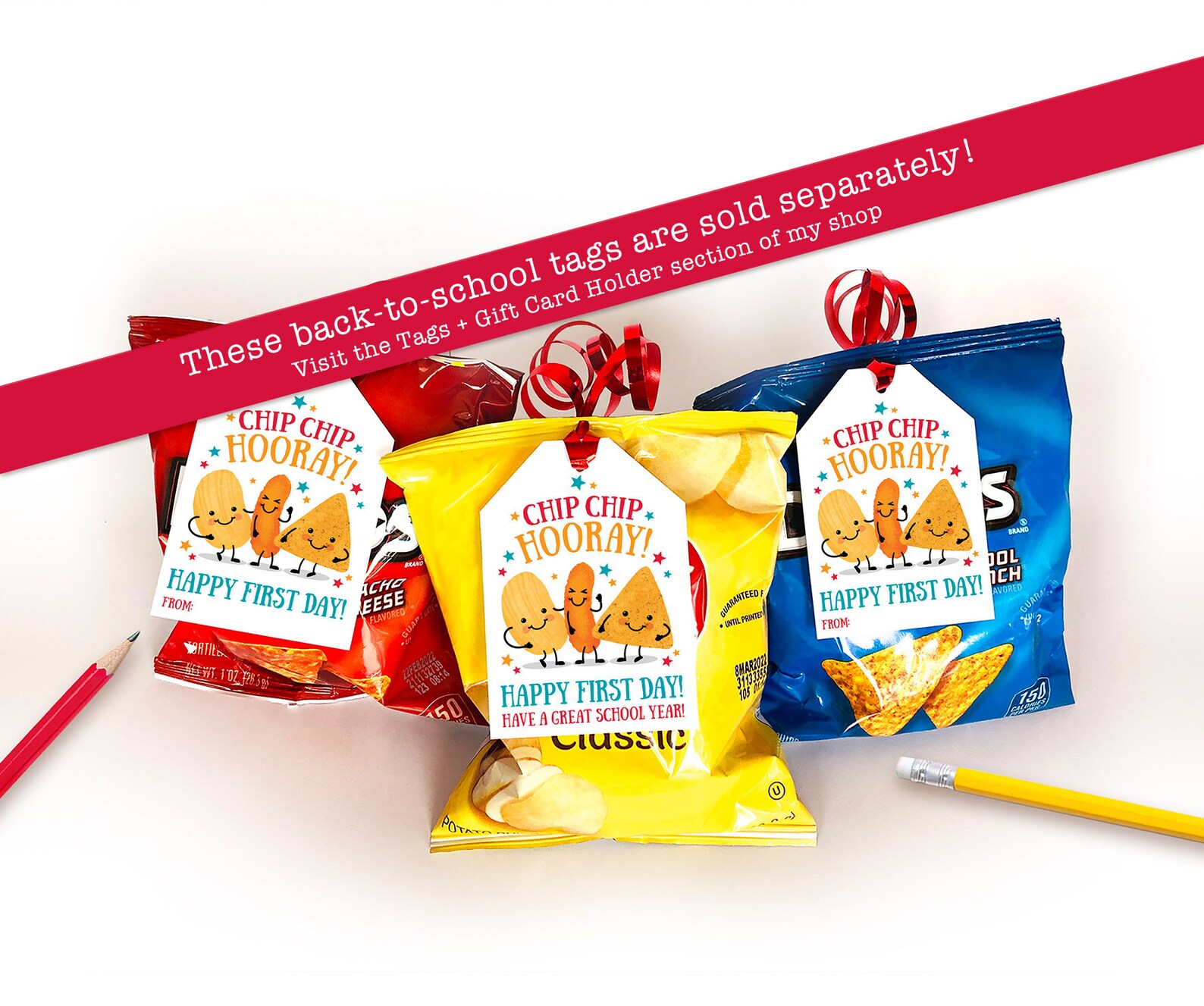 Printable Last Day of School Snack Tag Classroom Treat Tag Chip Hooray ...