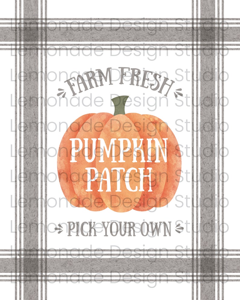 PRINTABLE Pumpkin Patch Sign Farmhouse Fall Decor Grey - Etsy