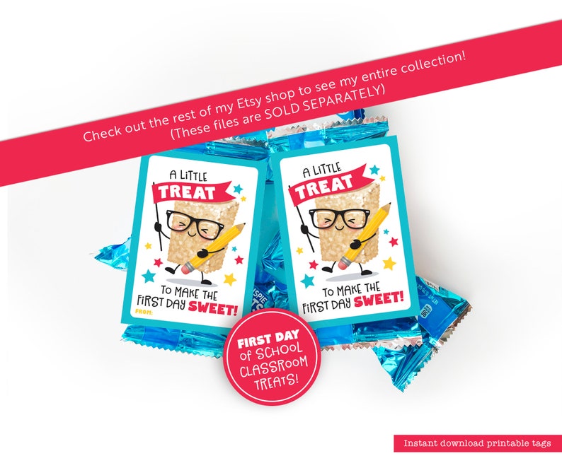 Last Day of School Printable Treat Tag Crispy Rice Treats Classroom ...