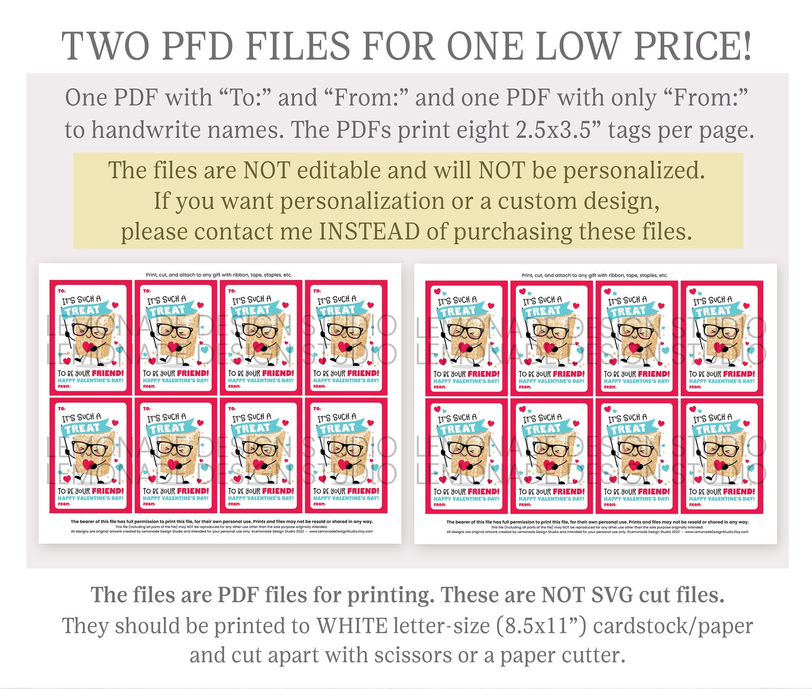 Kids Classroom Valentines Printable Valentine Tags for Crispy Rice ...