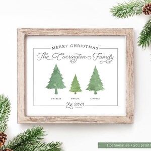 Printable Christmas Tree Farm Sign Personalized Family Christmas Wall ...
