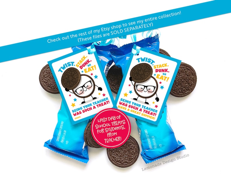 Last Day of School Printable Treat Tag Crispy Rice Treats Classroom ...