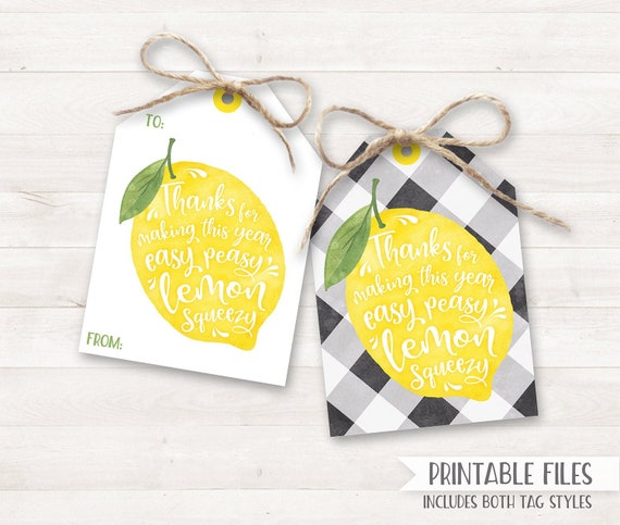 Gift Bag & Tag - Lemons - Plymouth Cards