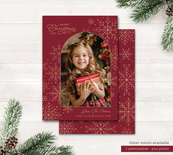 Buy Holiday Card Personalized Printable Christmas Cards Online in India Etsy