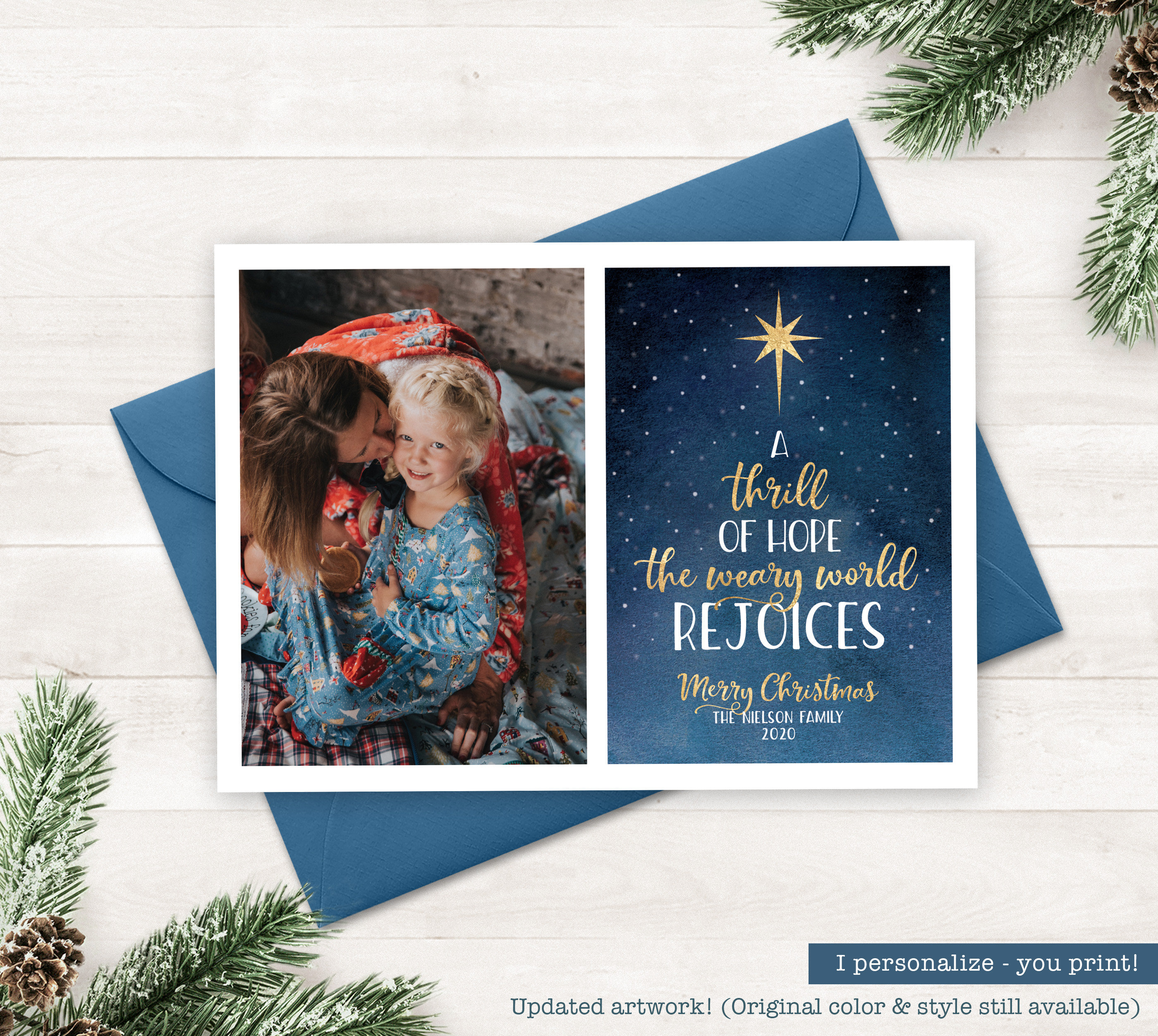 Religious Holiday Card Christian Christmas Cards Watercolor Etsy