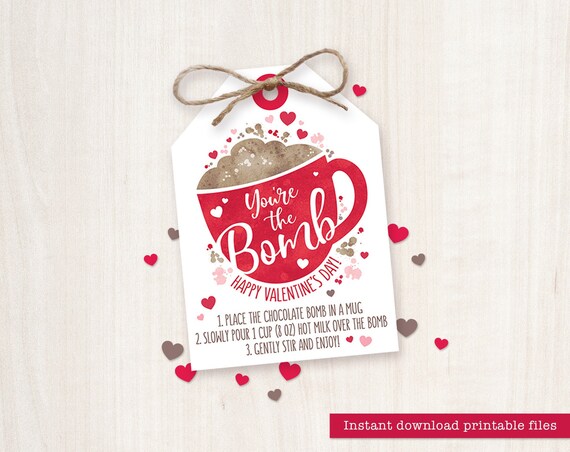 hot chocolate bomb tags printable hot cocoa bomb tags etsy denmark