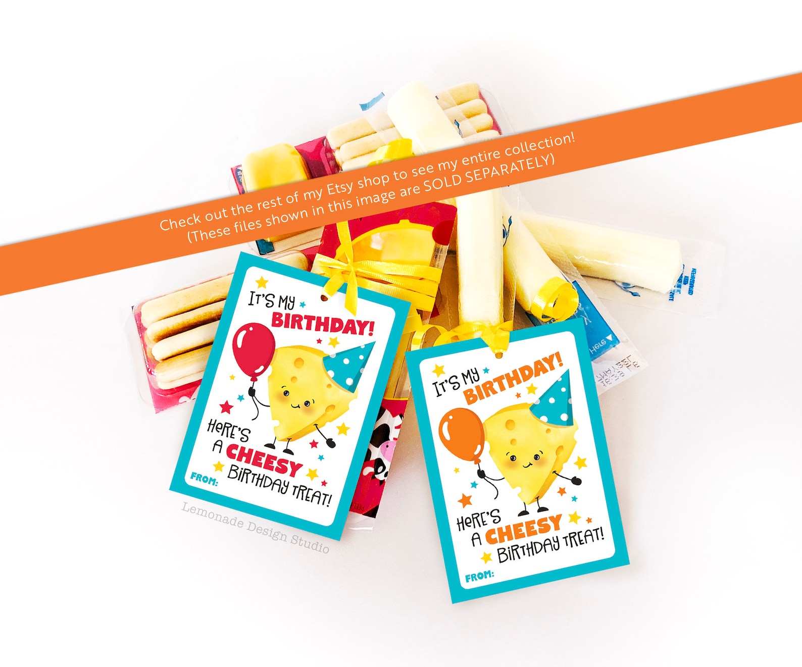 Printable Birthday Snack Tag Classroom Birthday Treat Tag Cheese Snack ...