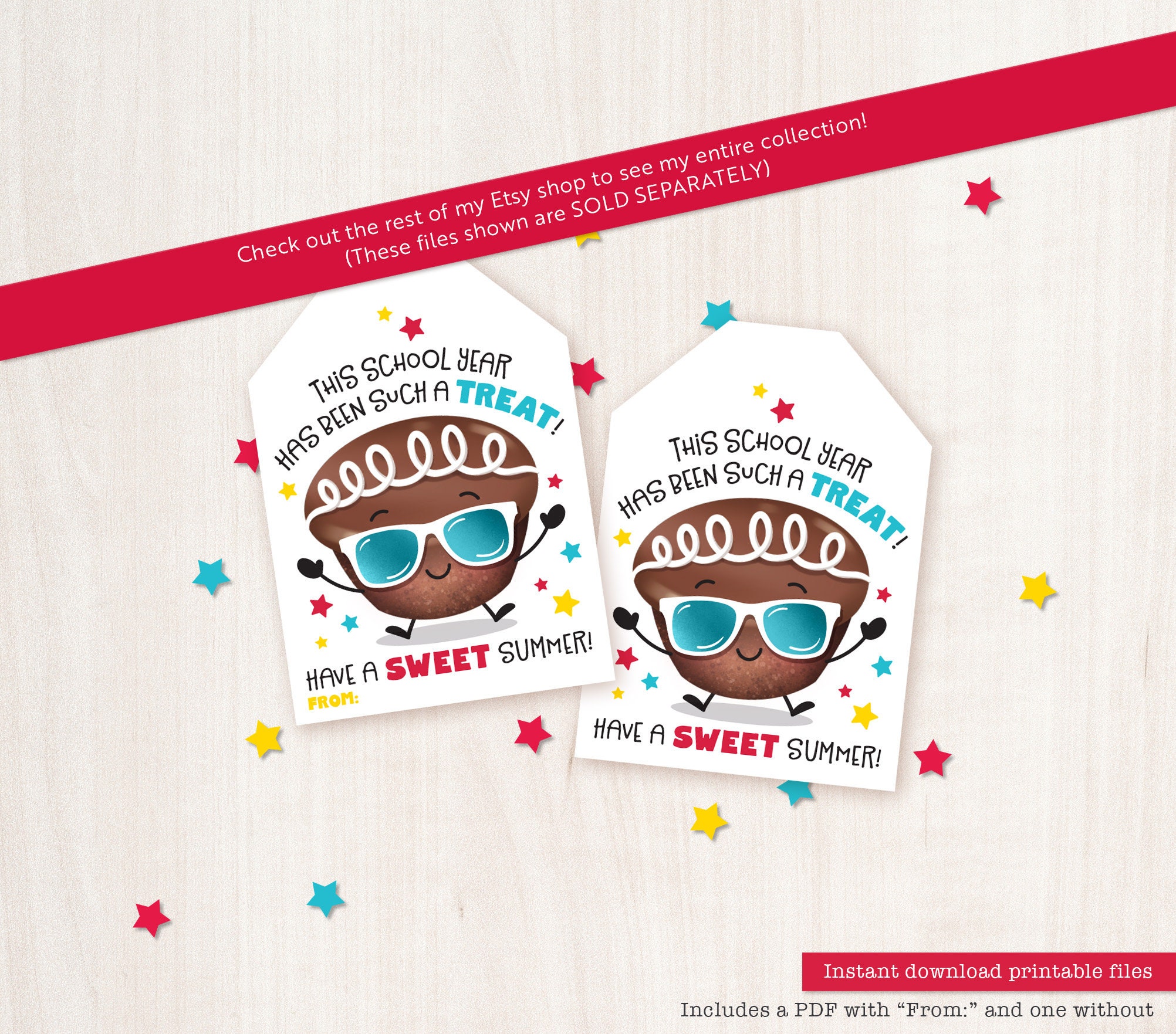 Printable Last Day of School Treat Tag From Teacher for Students ...