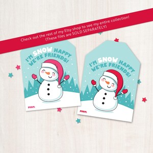 Printable Christmas Popcorn Tags Classroom Treat Bag Christmas Snack ...