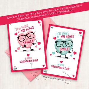 Classroom Valentines FROM TEACHER for Student Printable Valentine Tags ...