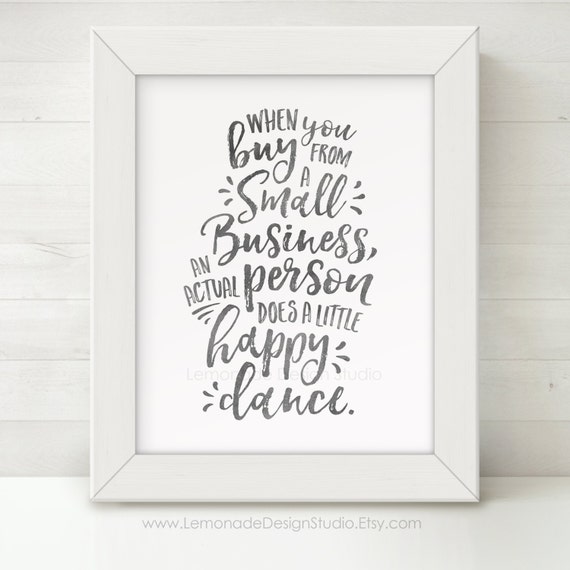 Printable Watercolor Entrepreneur Art, Small Business Sign, Office Art, Craft Show, Printable Quote, Inspirational Quote, Grey Printable Art Il_570xn