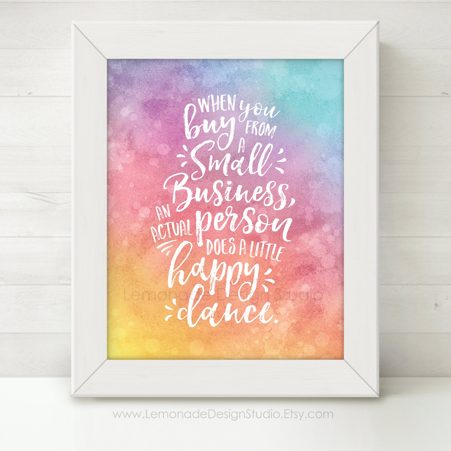 printable happy dance quote small business sign office art etsy