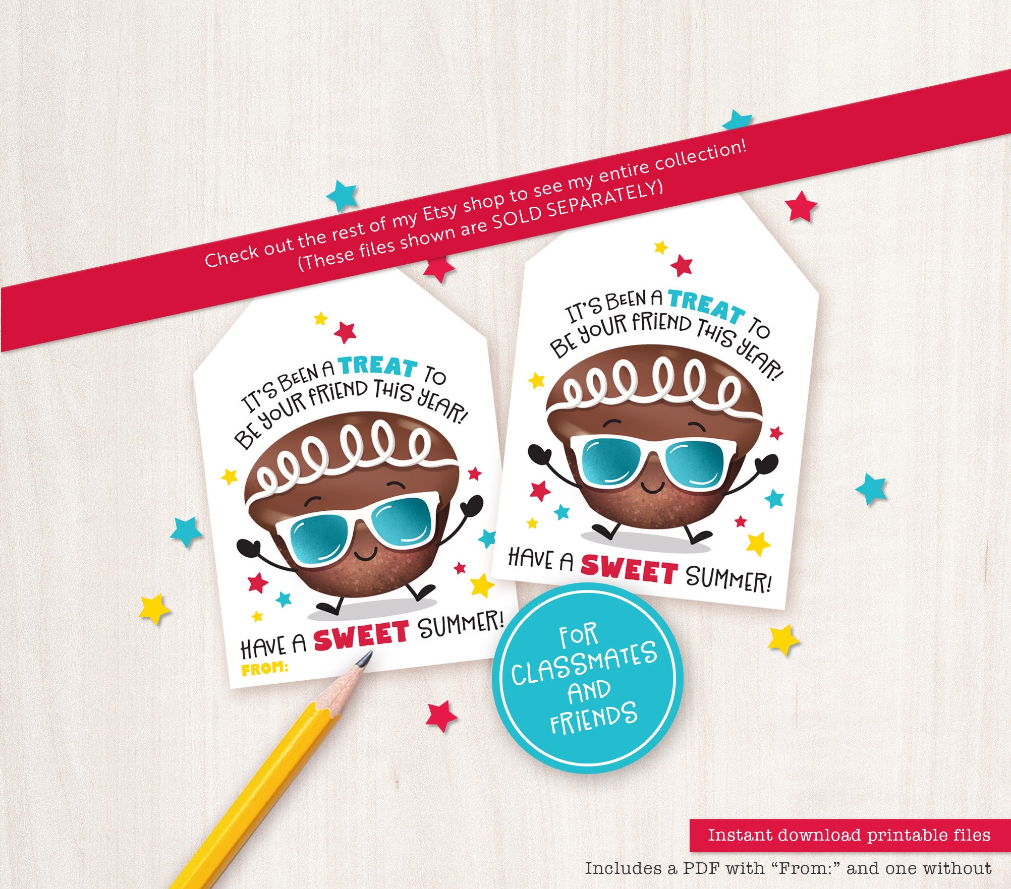 Printable Last Day of School Treat Tag From Teacher for Students ...