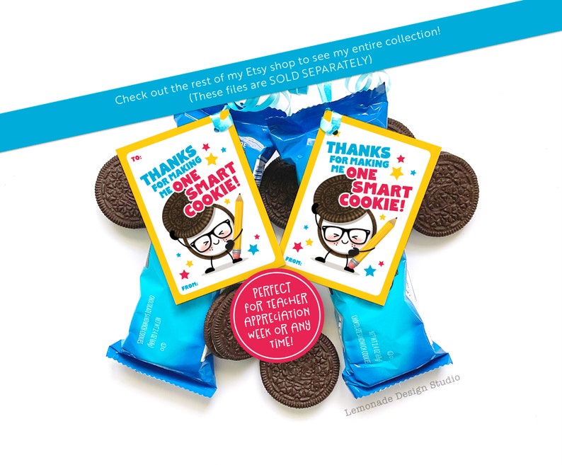 Last Day of School Treat Tag Printable Sandwich Cookie Tag Summer ...