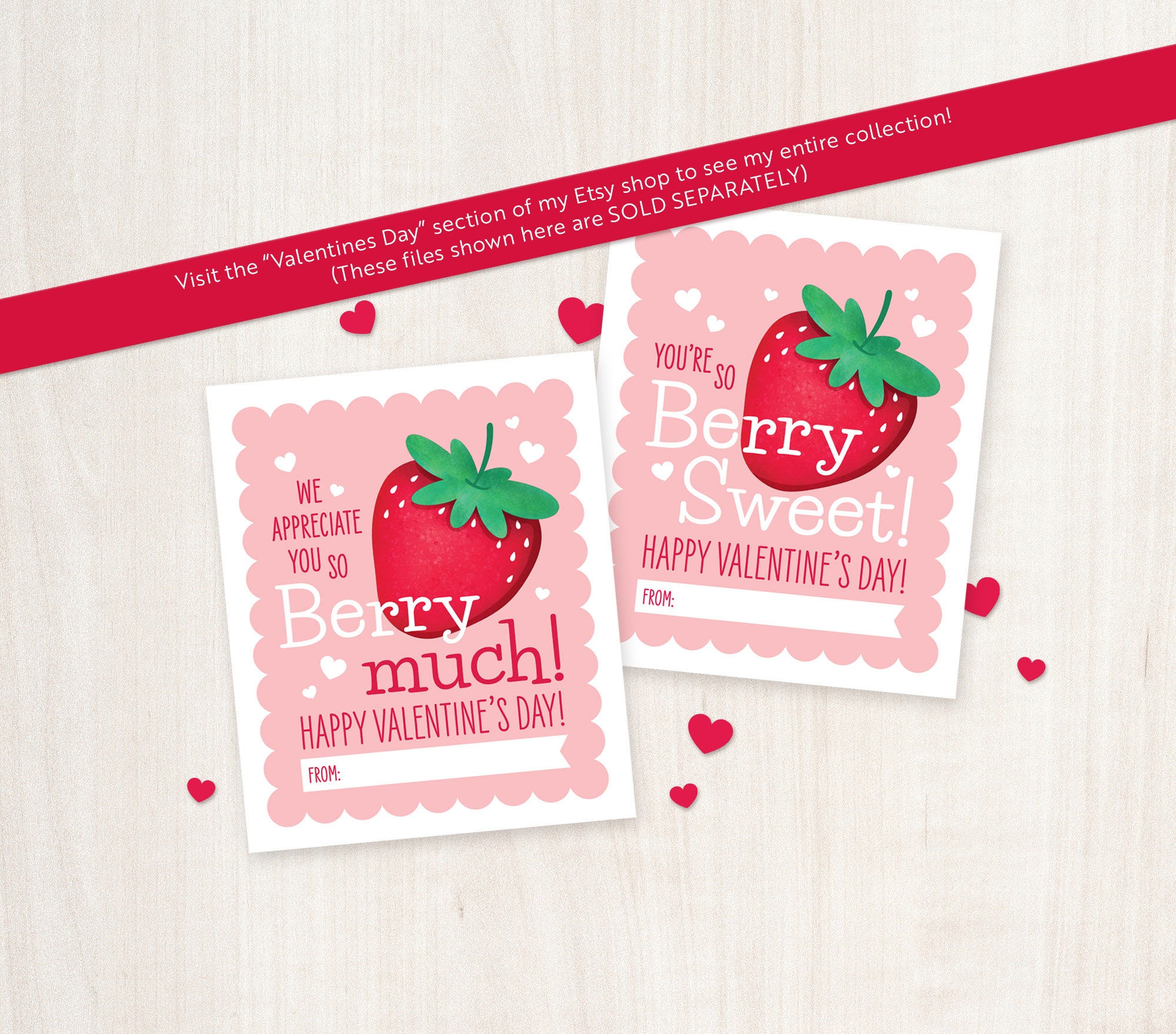 Strawberry Smencils® with Valentine's Day Cards (52 ct
