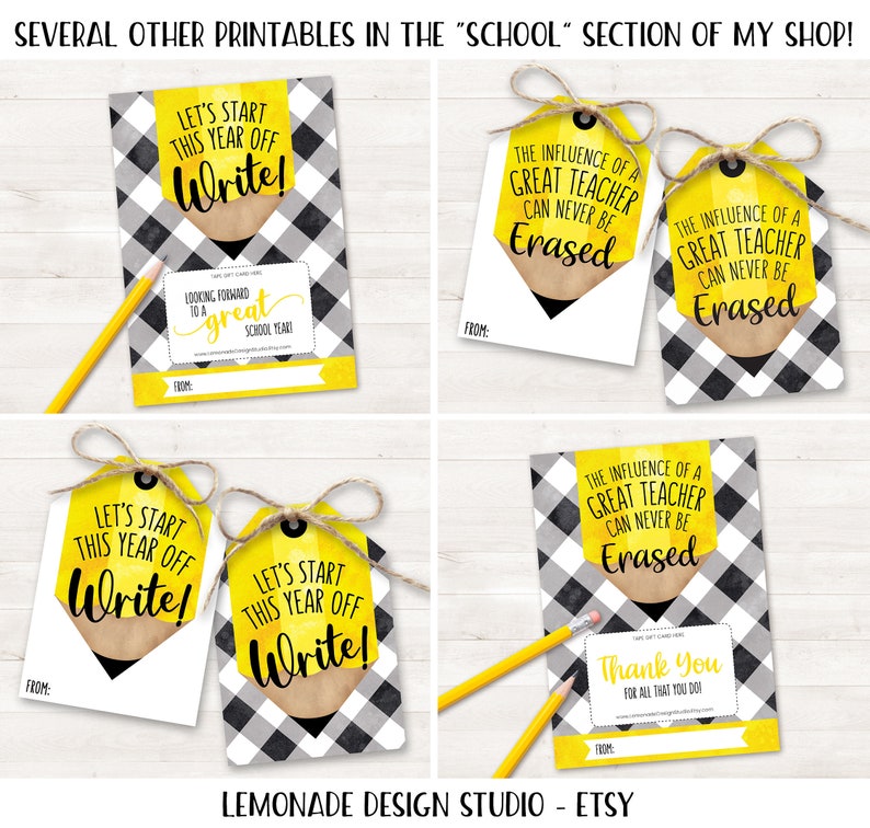 Back to School Teacher Gifts Printable Happy First Day of School Gift Tag, Student Gift Tags, Classroom Gifts Classmates Apple Buffalo Plaid image 9