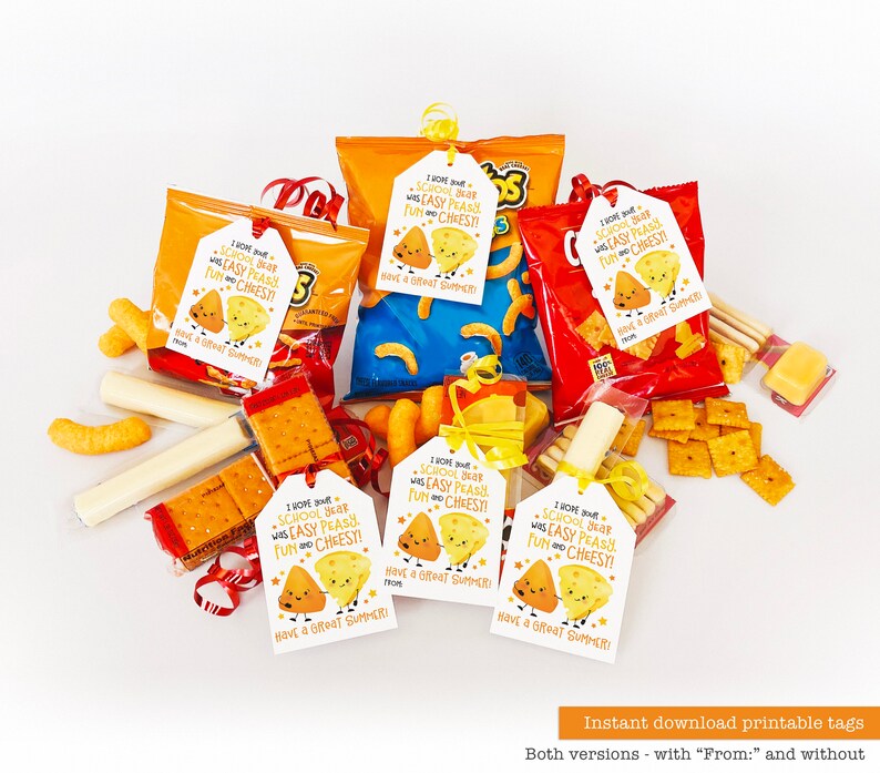 Printable Last Day of School Tag Classroom Snack Friend Tags Tag End of ...