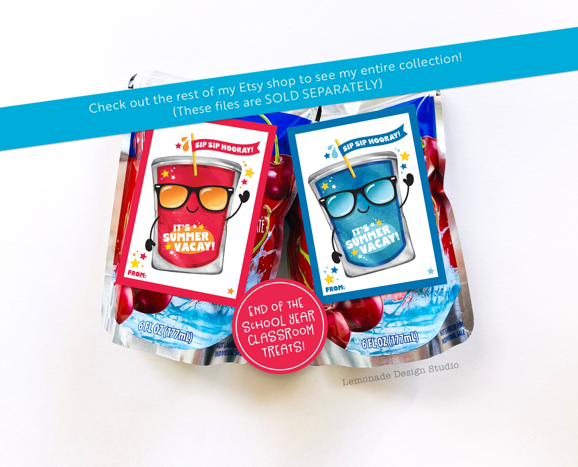 Printable Last Day of School Treat Tag Classroom Snack Cake Cupcake ...