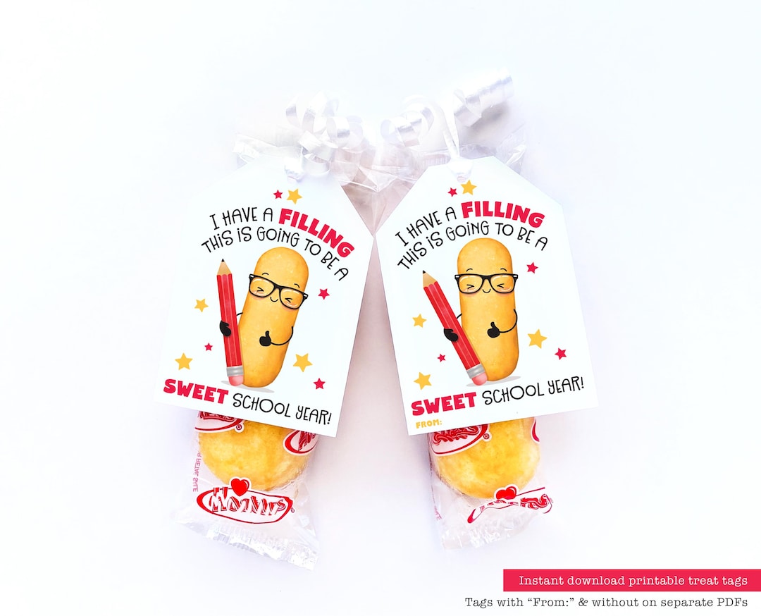 First Day of School Treat Tag Snack Cakes Meet the Teacher Night Open ...