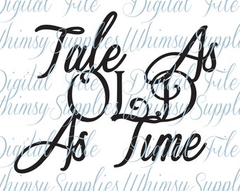 Tale As Old As Time Digital File Clip Art PNG SVG JPG Pdf Beauty and The Beast Inspired clipart