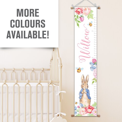 Floral Alphabet Height Chart Alphabet Print Kid's Growth | Etsy UK