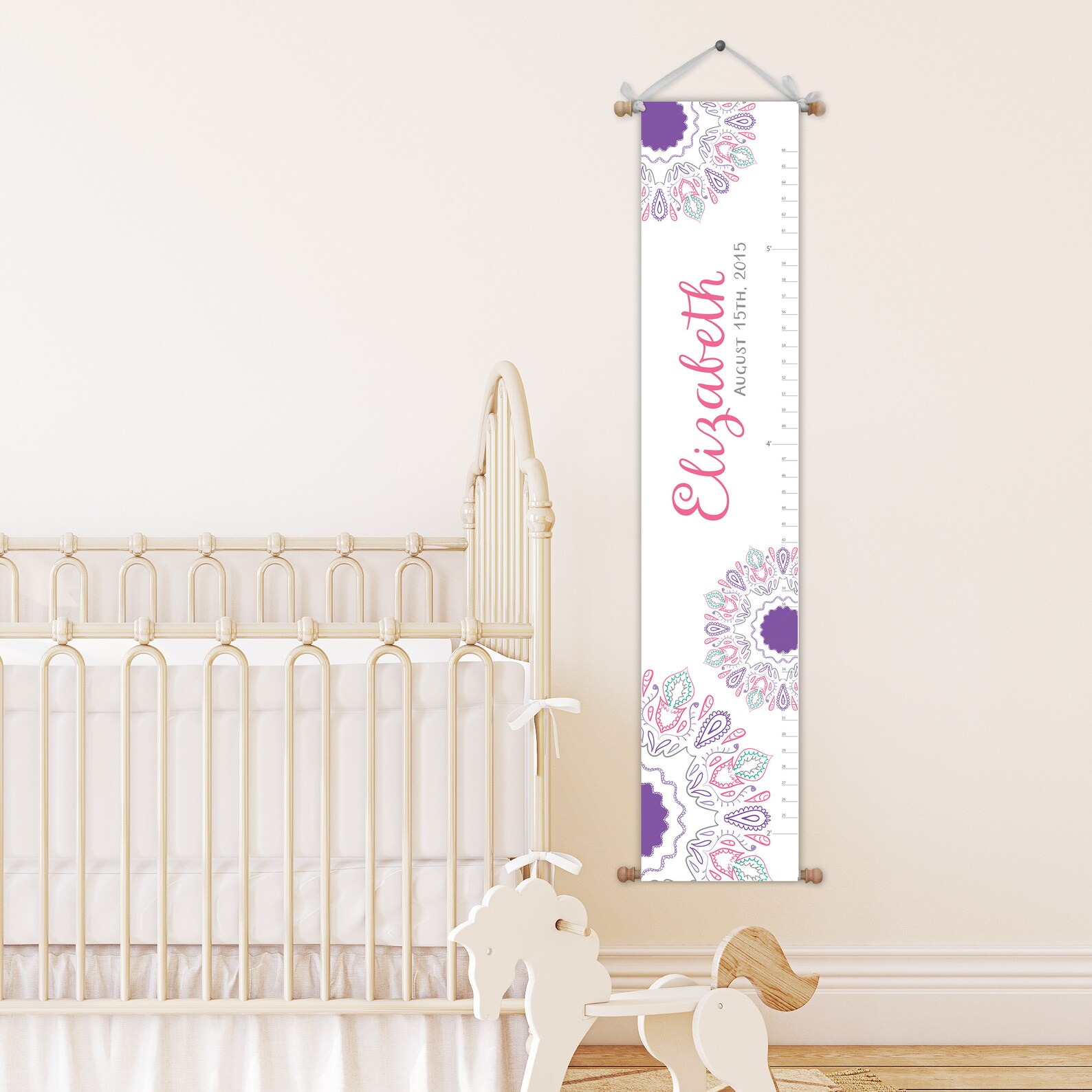 Girls Growth Chart Decorative Growth Chart Girl's Etsy
