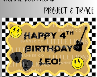 Being 4 Rocks birthday banner