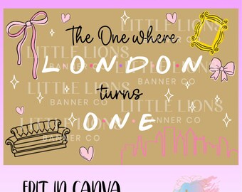FRIENDS Birthday Banner|Digital Download|Trace and Paint|Design Bundle|