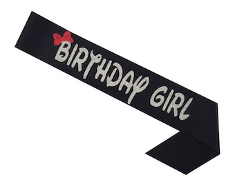 Minnie Mouse Birthday Sash- Toddler Birthday- Custom Sash- Birthday Girl