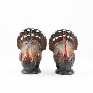 Perfect Vintage &#39;Gurley&#39; Candles - Classic Thanksgiving &#39;Turkey&#39;  - &#39;40s Candles - Classic Thanksgiving - Turkey Candles - White Detailed
