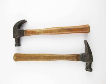 Your CHOICE - Antique Claw Hammers - Wood Handled Hammers - Steel-head - Vintage - Rustic - Rusted Steel Head Hammer - Farmhouse Primitive