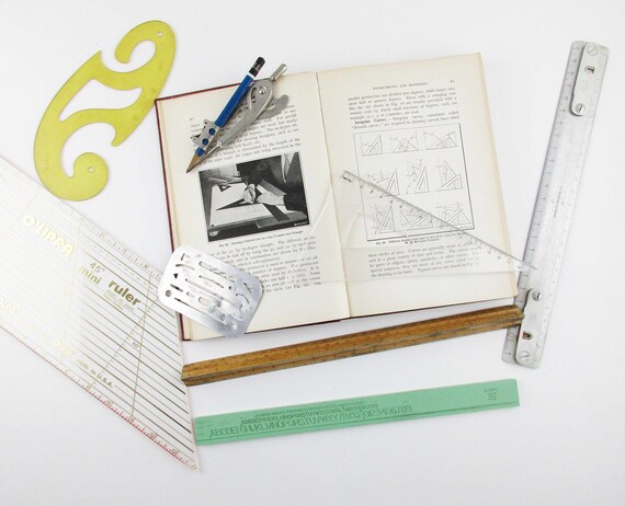 /'Mechanical Drawing/' Text From 1931 Machinists Display or Use Architects Vintage Collectors Vintage Drafting Engineering