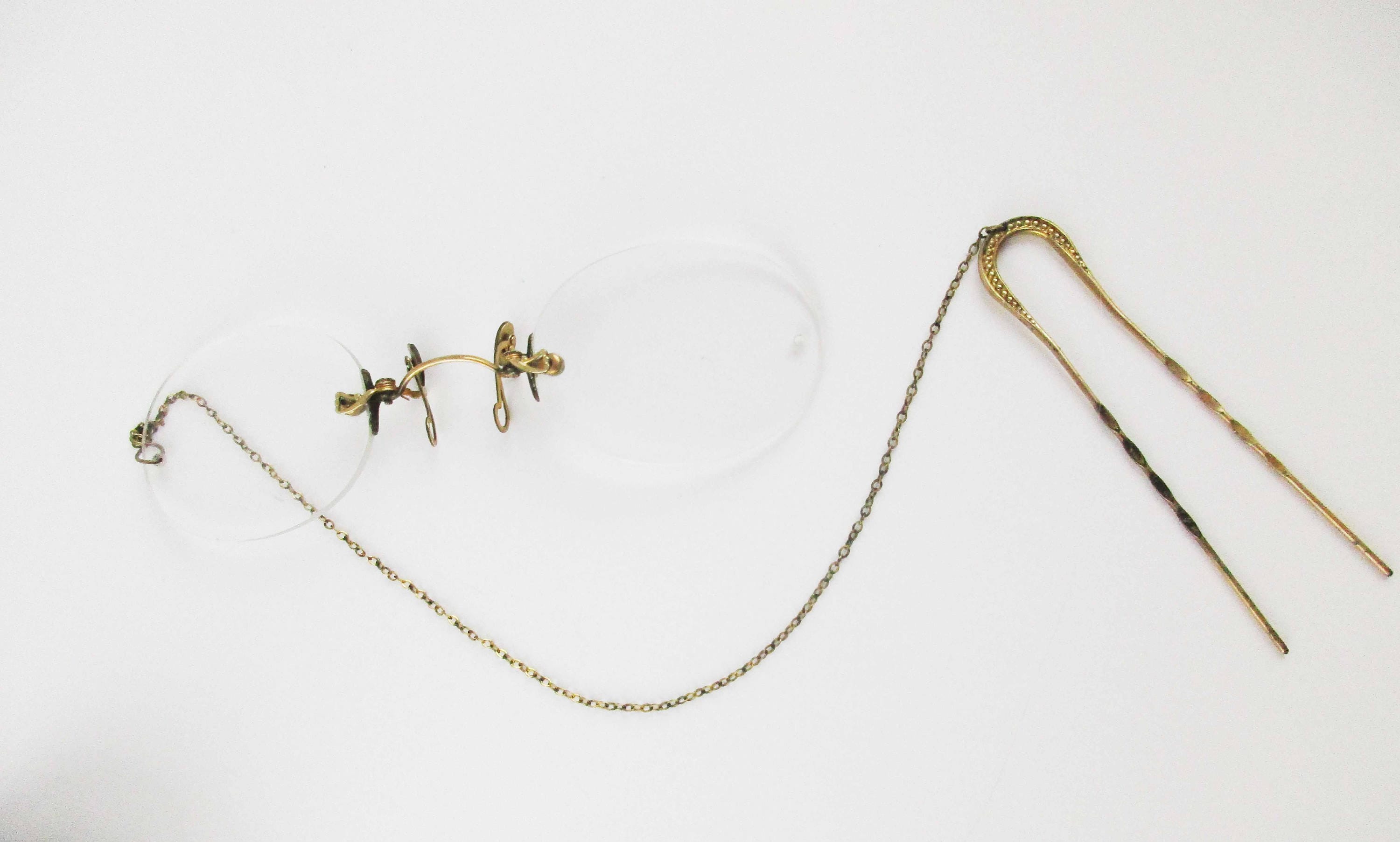Victorian Pince Nez Eyeglasses: 