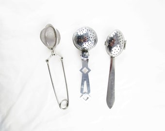 Vintage CHOICE Tea Strainers - Loose Leaf Infusers - Hong Kong - England
