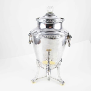 Antique Landers Frary & Clark "Universal" Percolating Coffee Urn - Beautfiful Detailing - Celluloid Spout Knob and Feet - Working