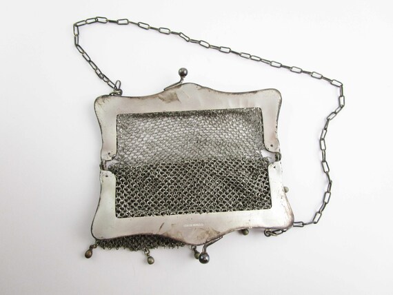 Vintage Purse - Antique German Silver Chainmail P… - image 6
