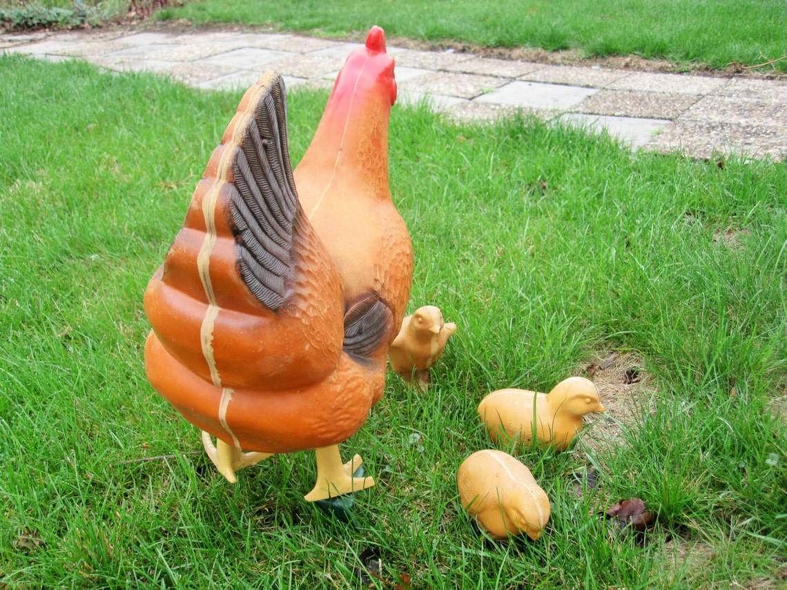 Fun Vintage 1950s Chickens Plastic 3Dimensional Hen and Etsy
