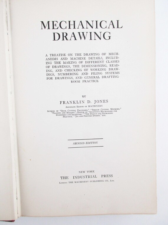 /'Mechanical Drawing/' Text From 1931 Machinists Display or Use Architects Vintage Collectors Vintage Drafting Engineering