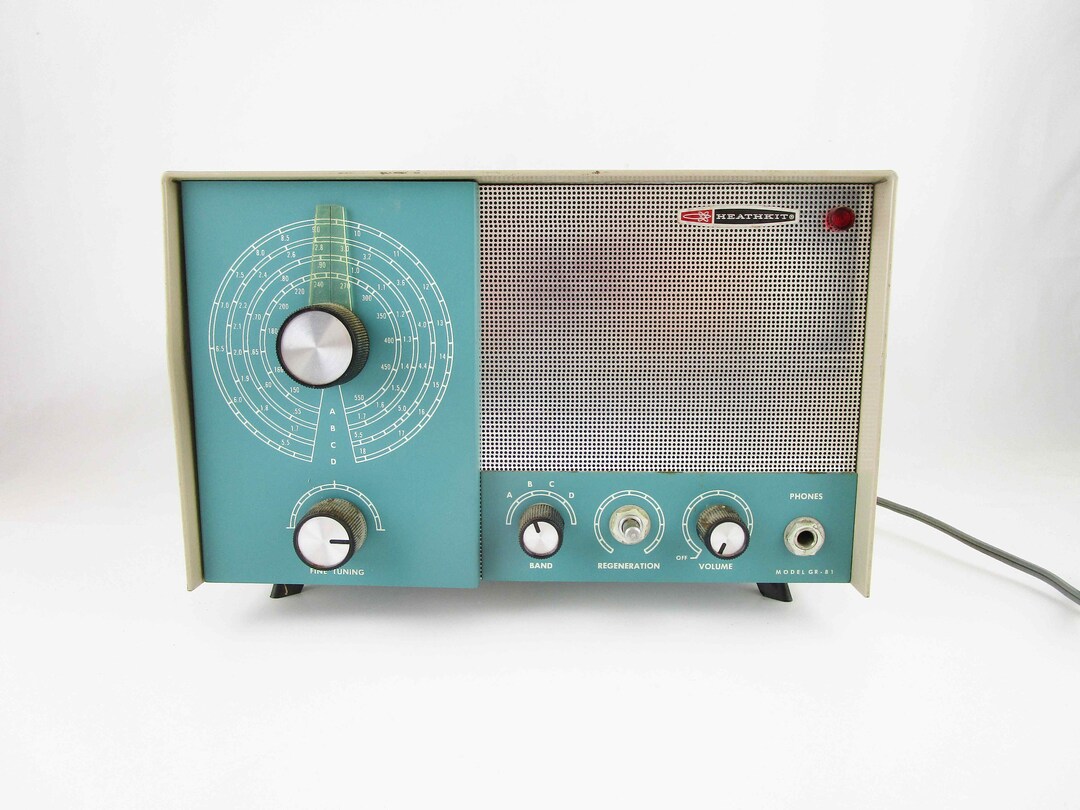 A 'heatkit Model GR81' Radio 1967 'golden Throat' Radio Art Deco Deep