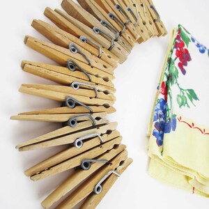 Vintage Wood Clothespins - Farmhouse Laundry Room Decor (set of 17) - Etsy