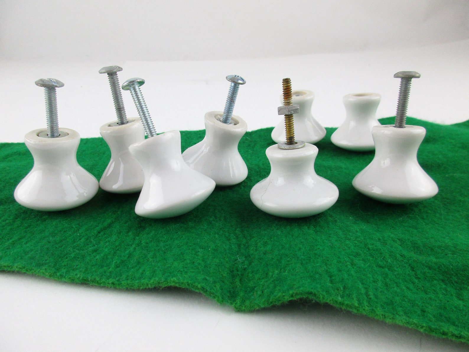 White Drawer Pulls Porcelain Drawer Pulls Eight 8 Pulls Etsy