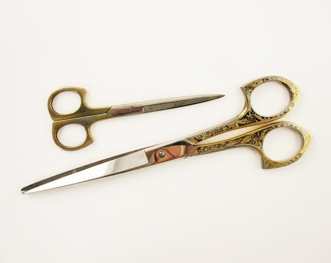 Vintage Scissors - Niello Engraved Handles - Remington - German - Sweet ...