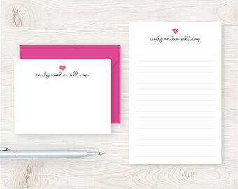 Stationery Gift Set | Personalized Stationary Set | Notepad and Flat Note Cards