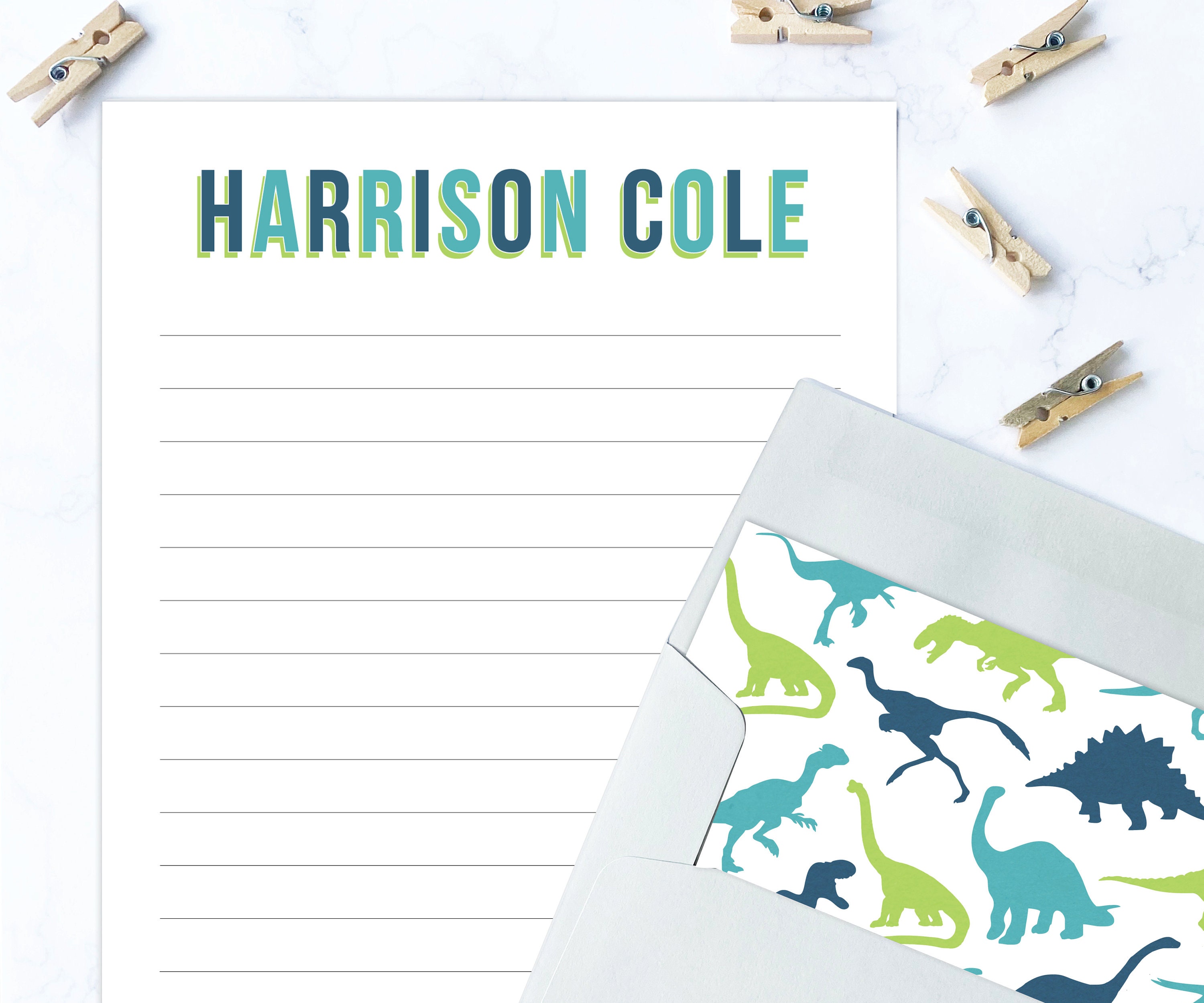 Kids Letter Writing Set Dino Stationery Set Boys - Etsy