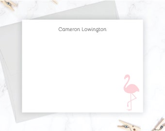 Flamingo Stationery | Flamingo Stationary | Flamingo Note Cards Thank You Cards Personalized Flat Cards Birthday Personalized Gift Idea 100