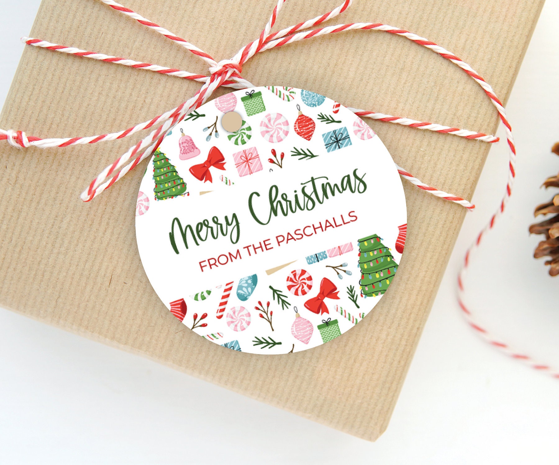 Christmas Gift Tags Christmas Tags Round Gift Tags For - Temu