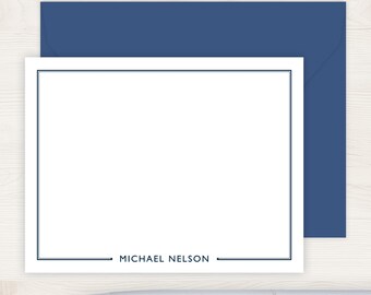 Men's Stationery Set | Personalized Note Cards for Men | Custom Professional Stationary