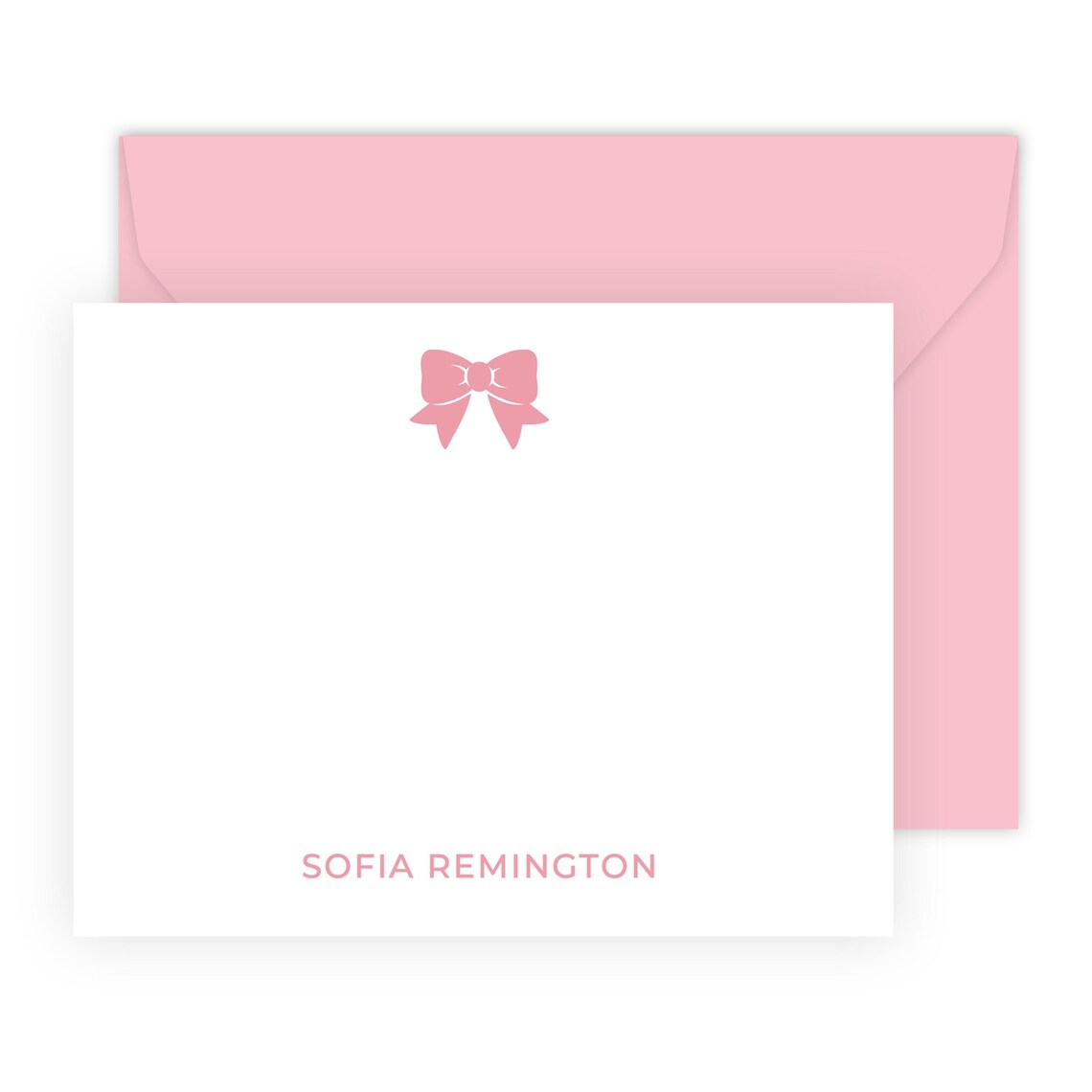 Pink Bow Stationery Set | Pink Bow Stationary Set | Personalized Bow ...