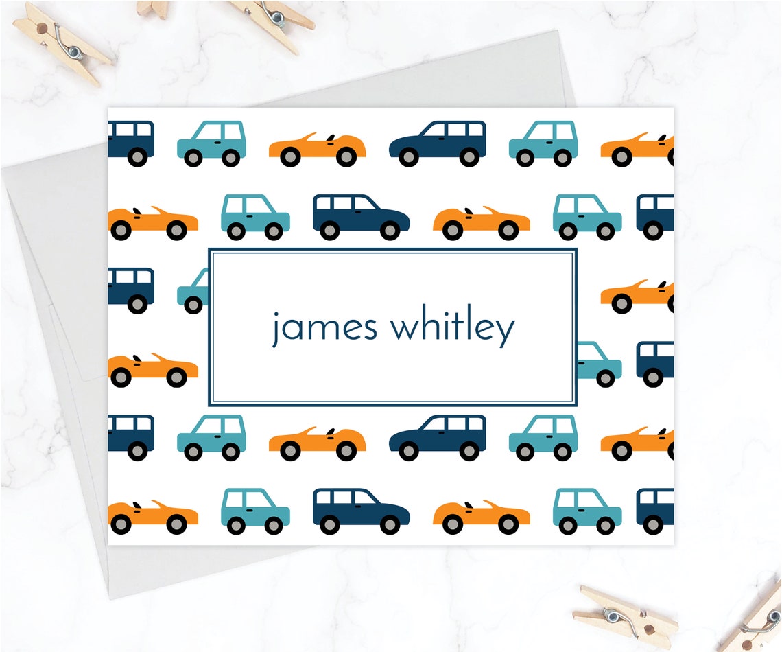 Car Stationery Car Stationary Car Folding Note Cards | Etsy