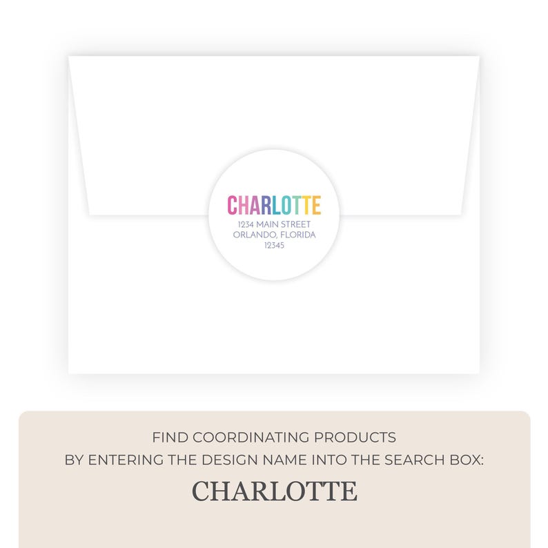 Bright and Colorful Kids Stationery Set | Kids Stationary Set for Girls | Rainbow Personalized Flat Note Cards | Thank You Cards Charlotte imagem 8